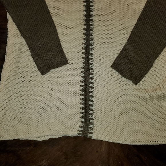 DOUBLJU Beige tunic/dress long sleeve~turtle neck - Picture 3 of 6